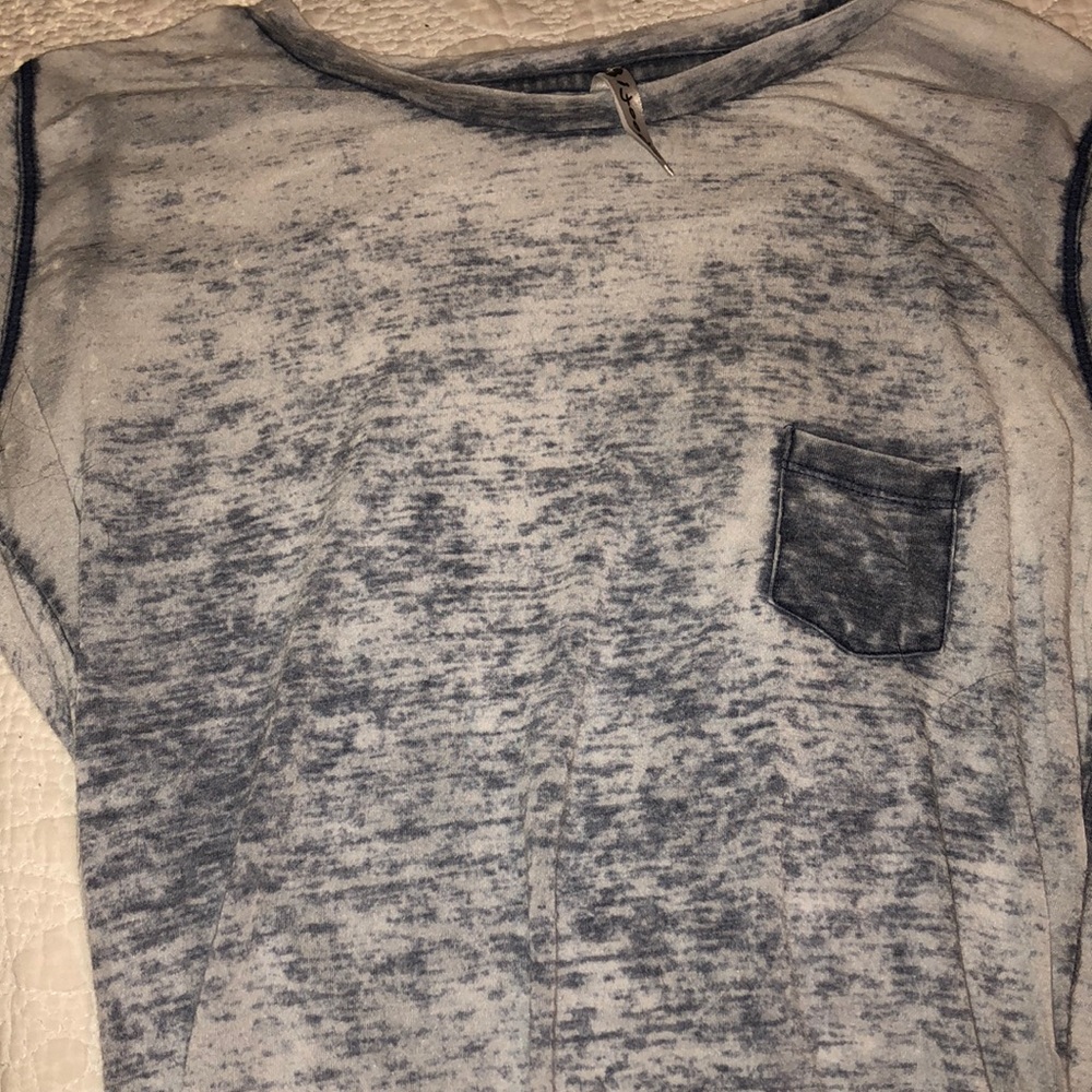 Blue See through top